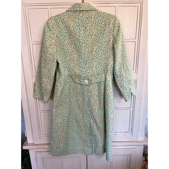 Express size medium long floral pea coat - Picture 4 of 6